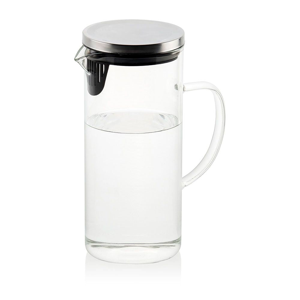 Jarra de vidrio con tapa metálica 1,5 l 17 x 9,5 x 22,5 cm