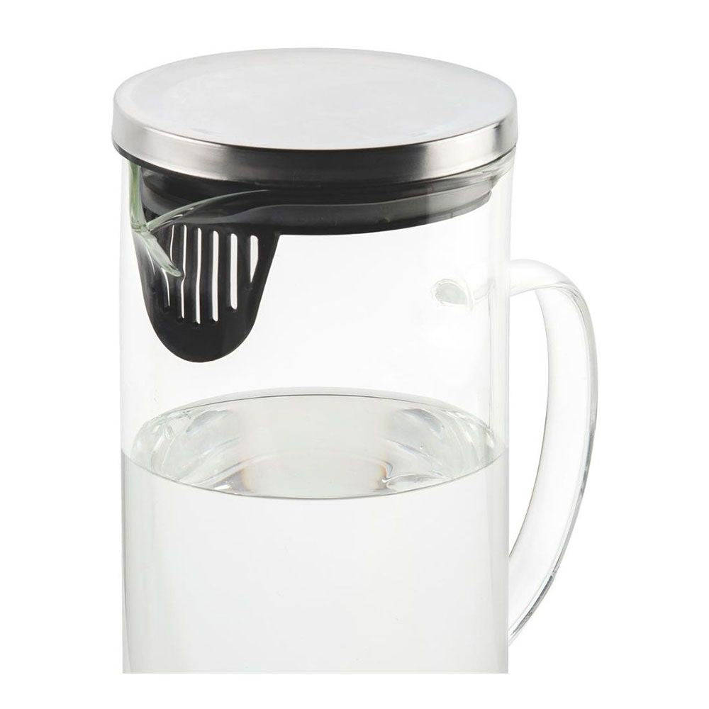 Jarra de vidrio con tapa metálica 1,5 l 17 x 9,5 x 22,5 cm