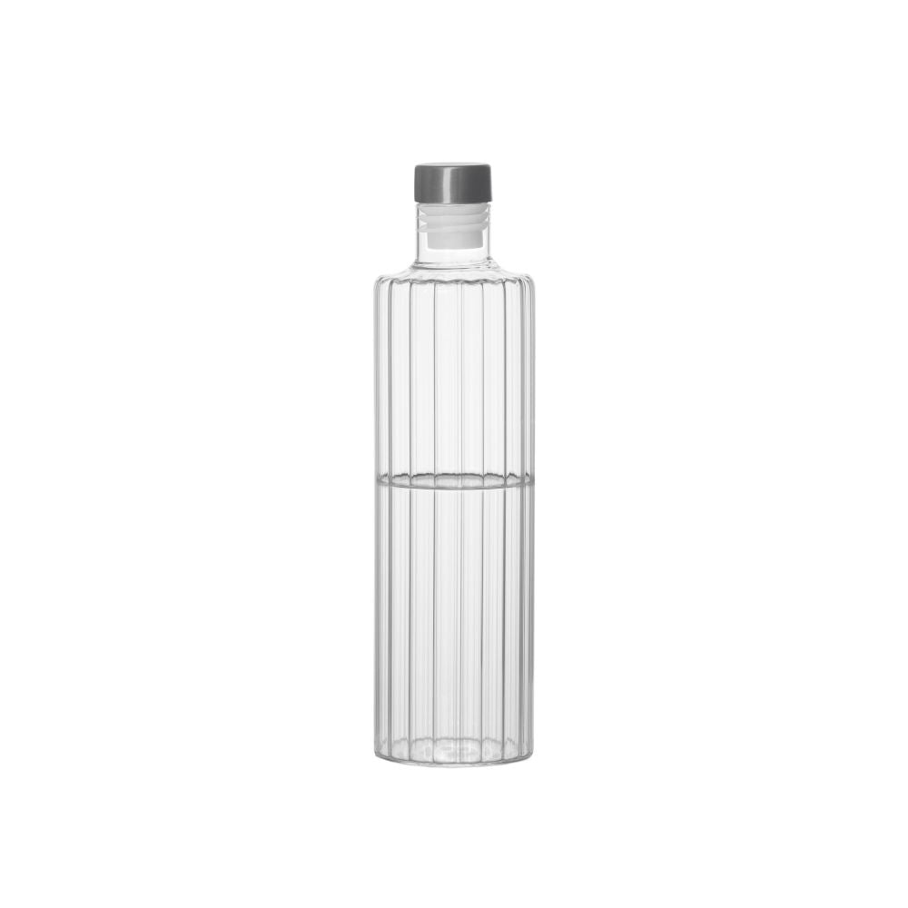 Botella de cristal con tapón inox 1 l