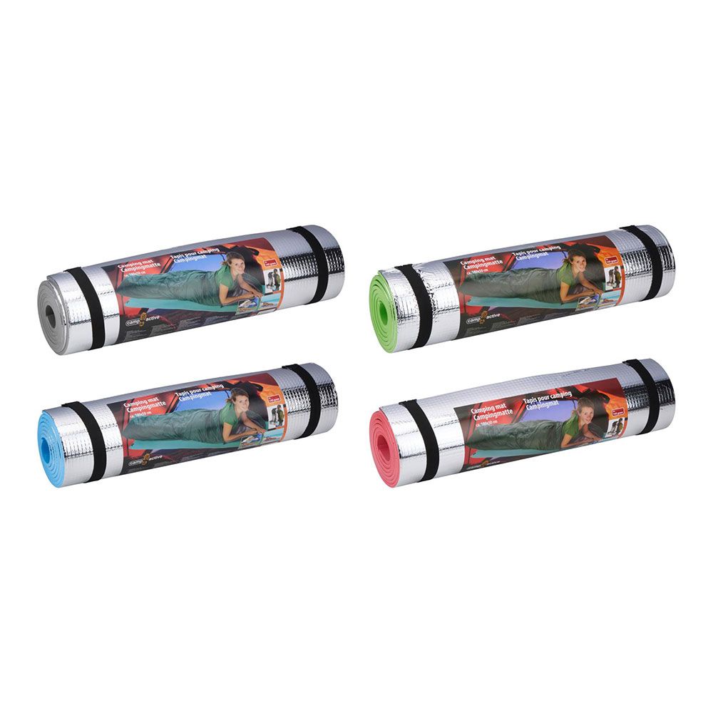 Colchoneta de camping aluminio 180 x 50 cm camp active colores surtidos