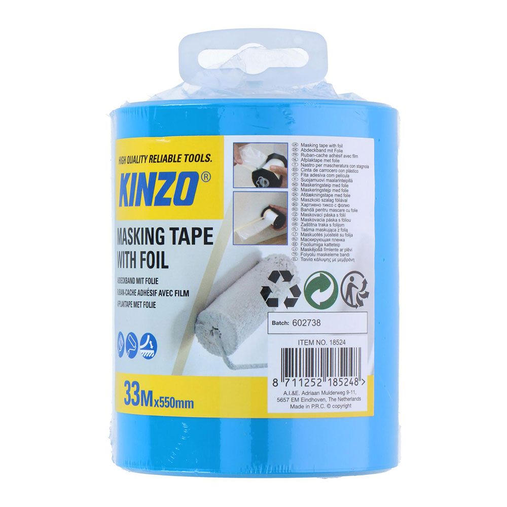 Dispensador con lamina protectora con cinta para enmascarar 550 mm x 33 m