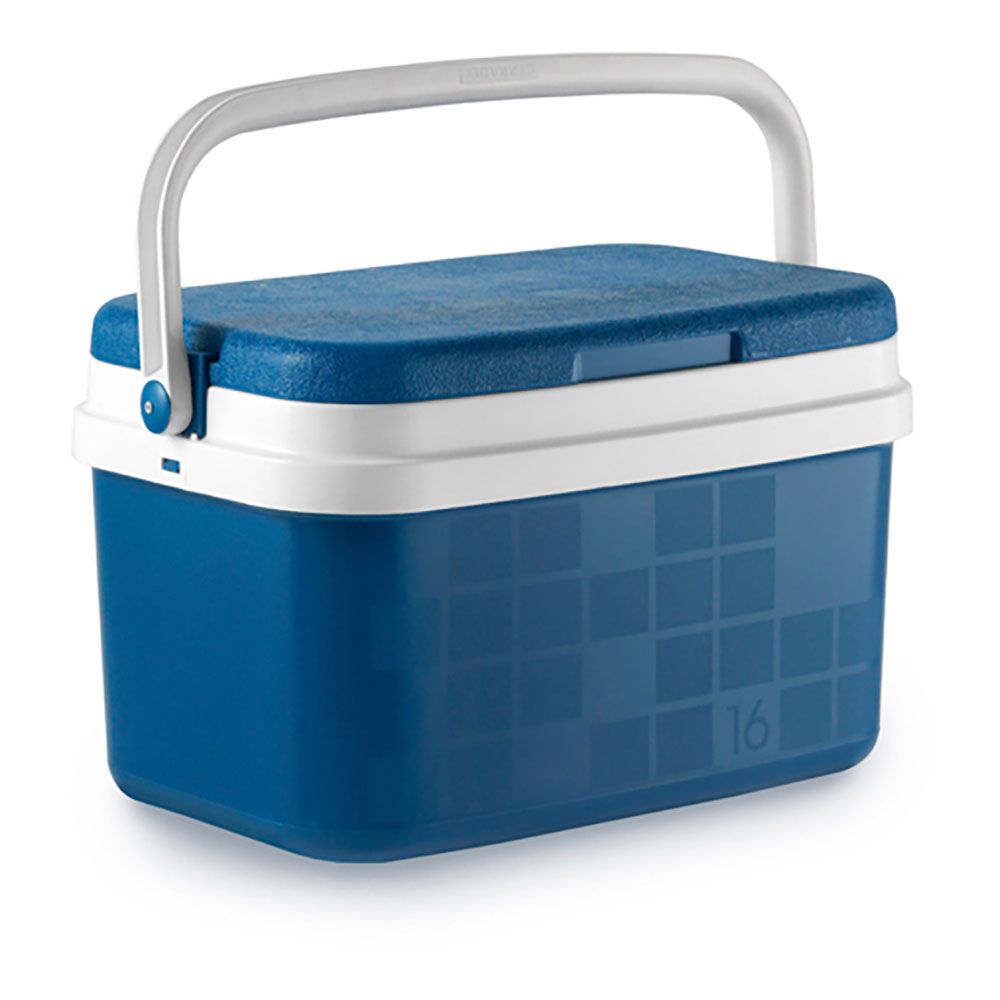 Nevera de camping 16 l color azul, 43 x 29 x 25,5 cm