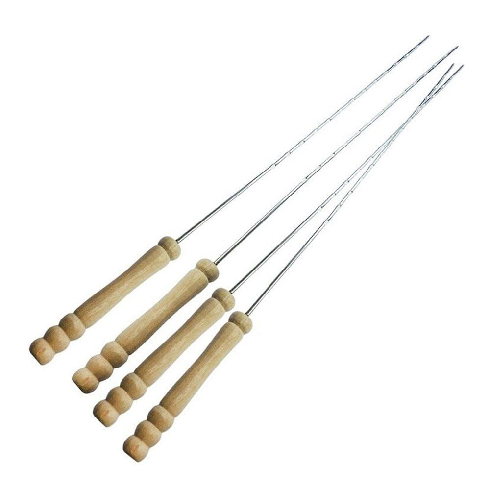 Brochetas de 38,5 cm para barbacoa, 4 uds
