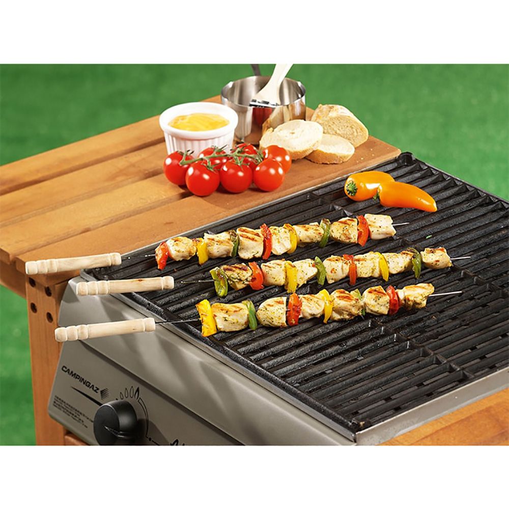 Brochetas de 38,5 cm para barbacoa, 4 uds