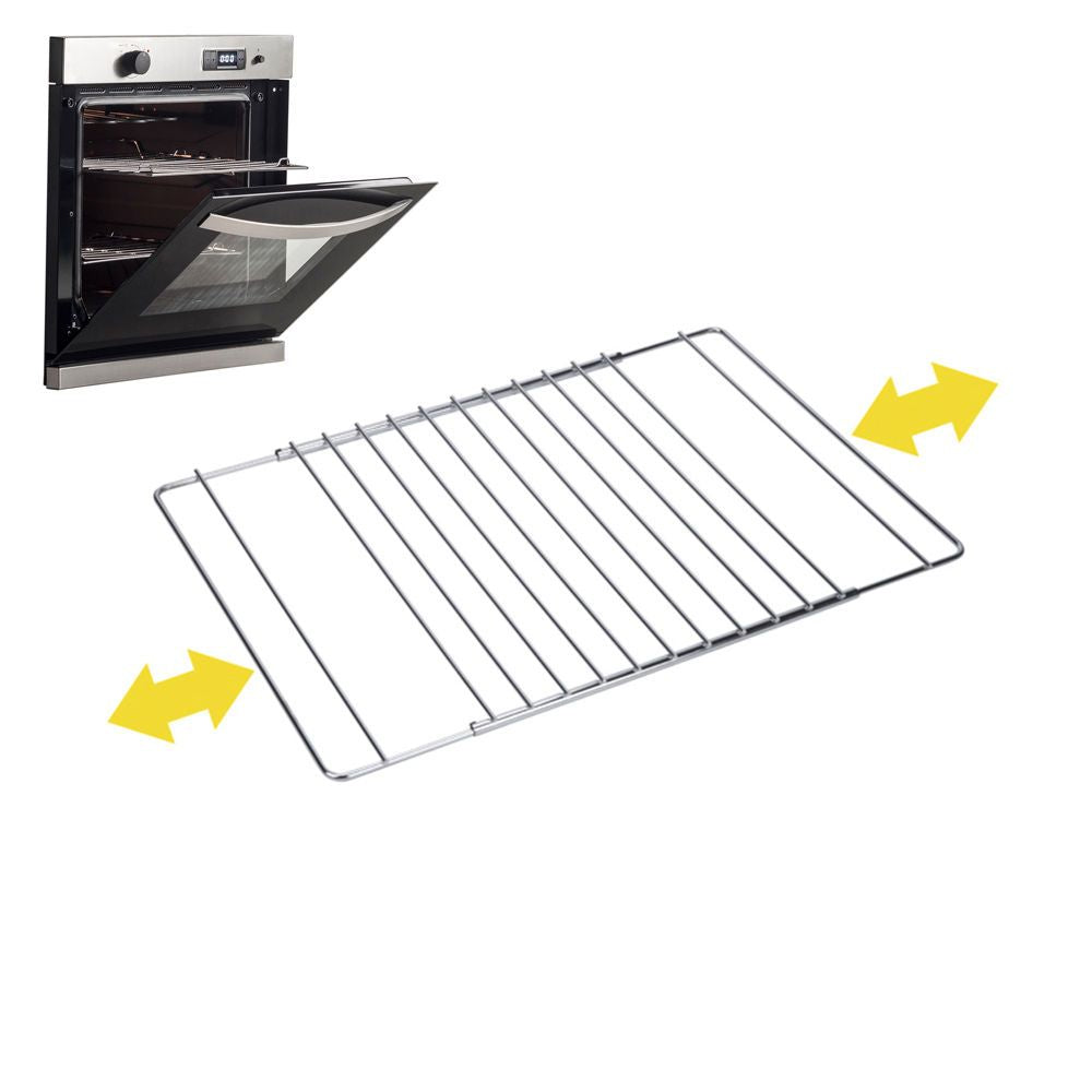 Rejilla para horno cromada extensible 38.5 cm hasta 55 x 31.5 cm