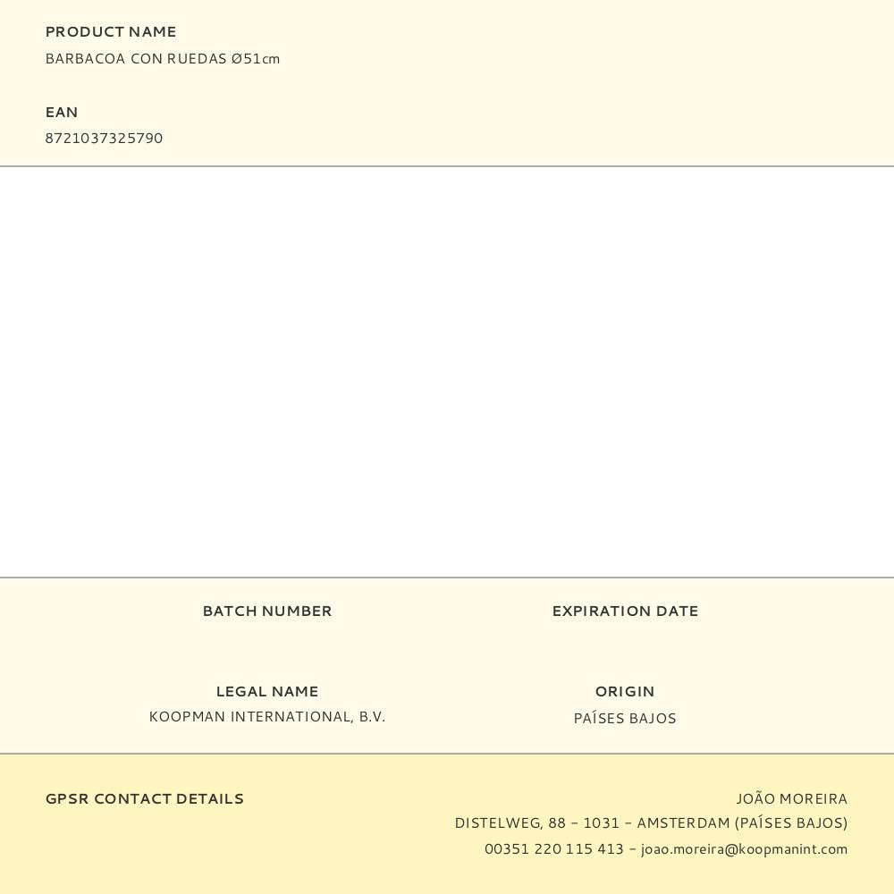 Barbacoa con ruedas ø51cm