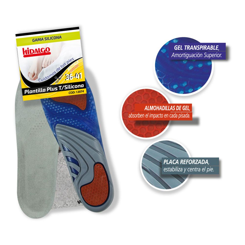 Plantilla para calzado plus silicona t: 36-41