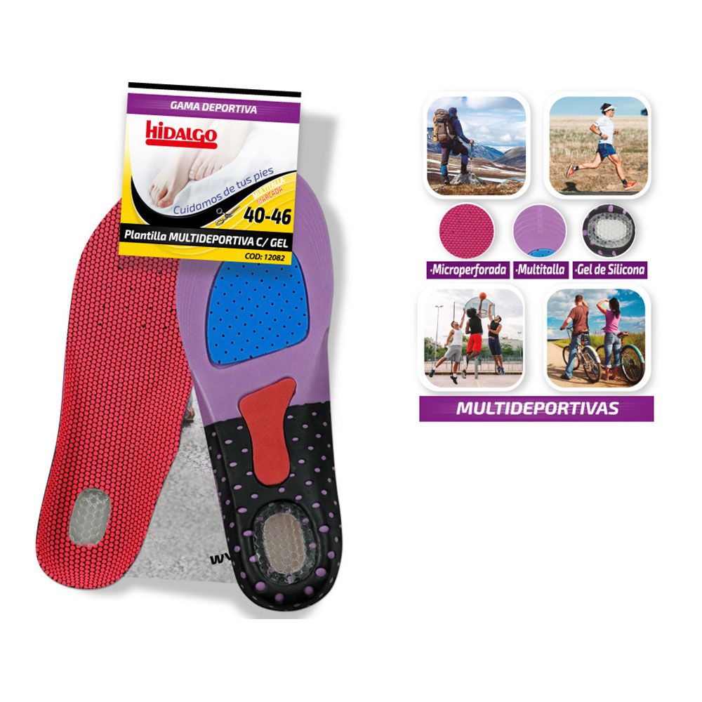 Plantilla para calzado multideportiva gel t: 40-46