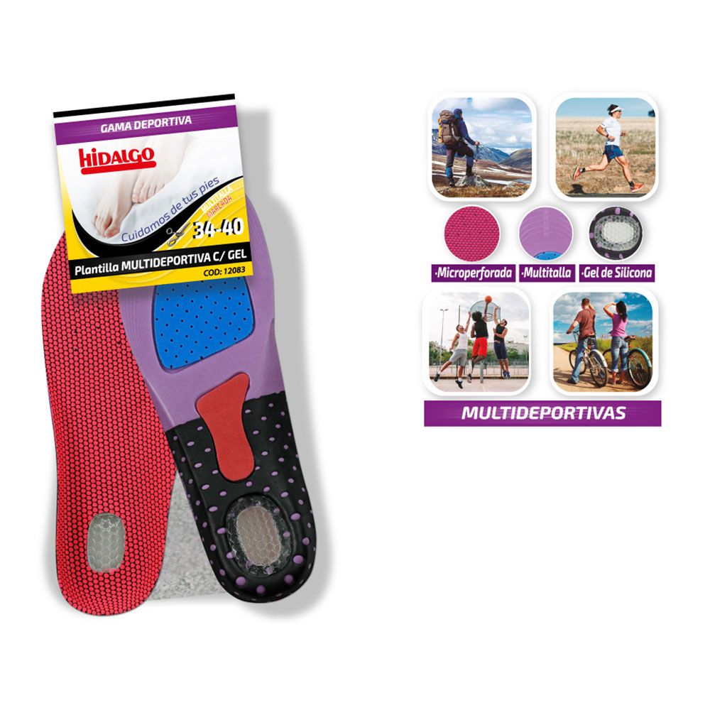 Plantilla para calzado multideportiva gel t: 34-40