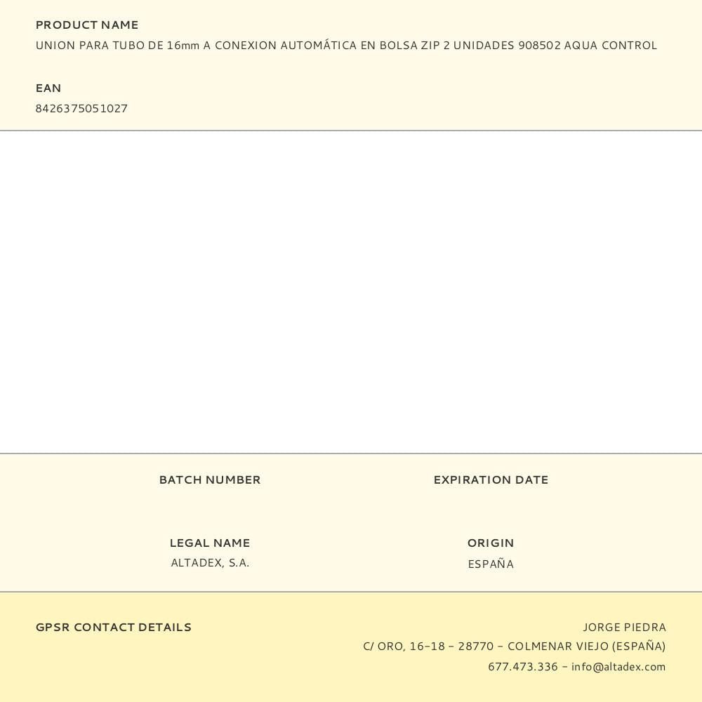 Enlaces mixtos de tubo ø16 mm a conexión rápida estandard, 2 uds