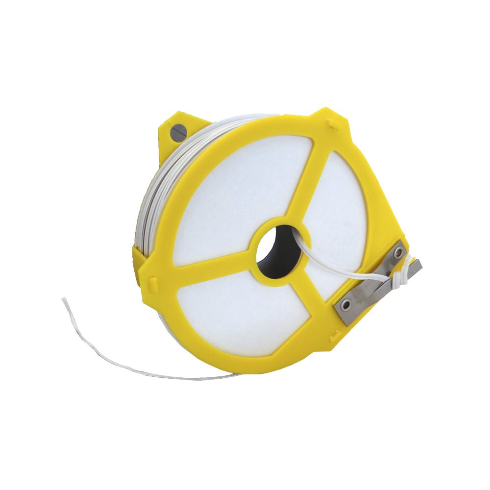 Alambre forrado color blanco con dispensador, calibre 4 mm x 50 m