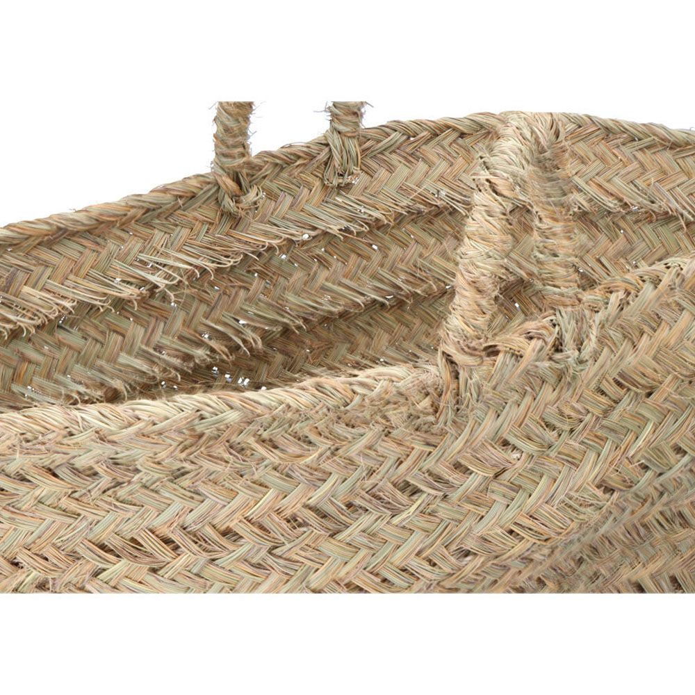 Cesta oval para leñero de esparto, 60 x 35 x 45 cm