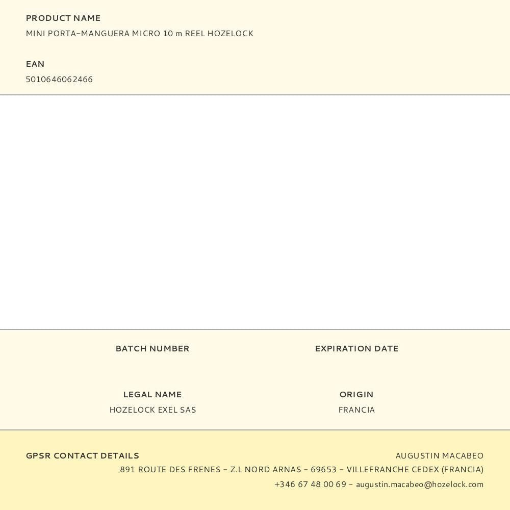 Portamanguera micro reel 10 m