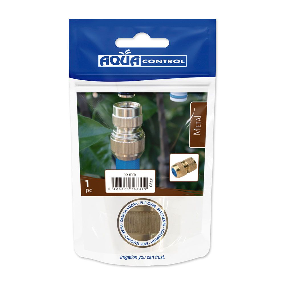 Conector rápido de manguera de latón ¾ pulg