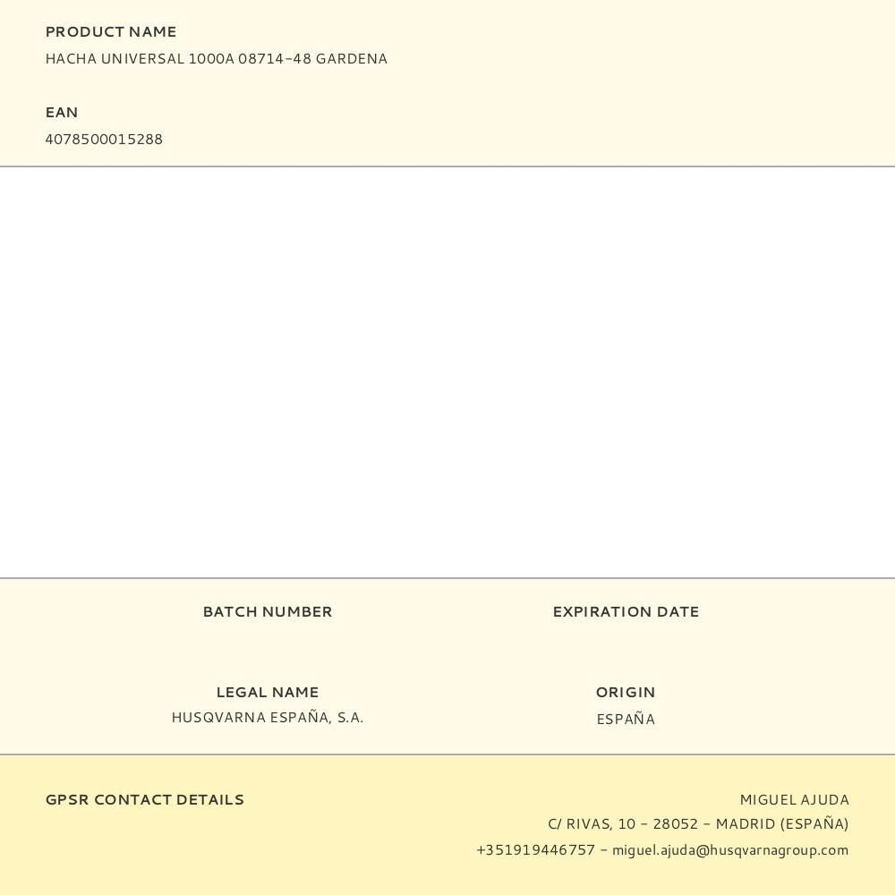 Hacha universal 1000a 08714-48 gardena