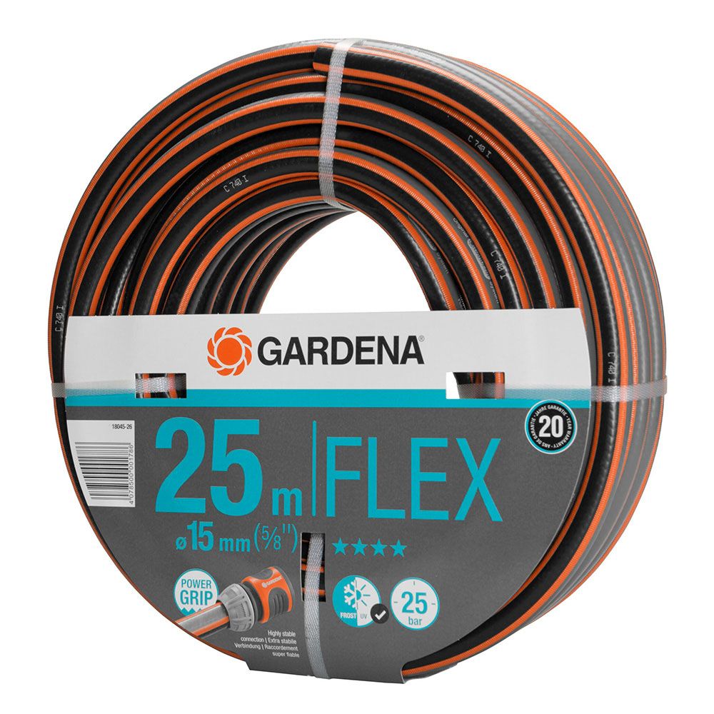 Manguera de riego flex ø15 mm, 5/8 pulg, 25 m