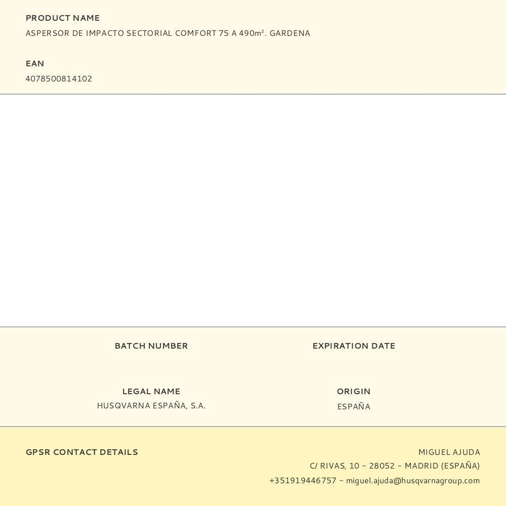 Aspersor sectorial comfort