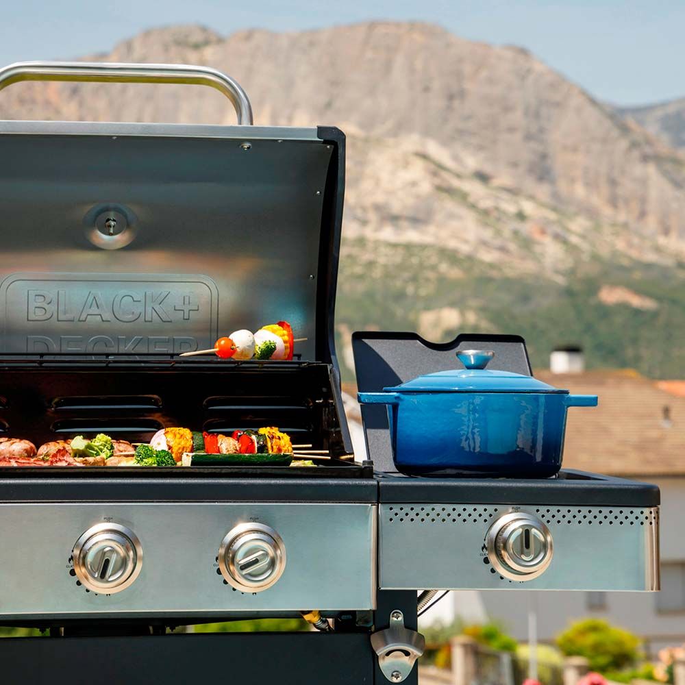 Barbacoa de gas bxog12950e con 4 quemadores - 126 x 58 x 118,5 cm