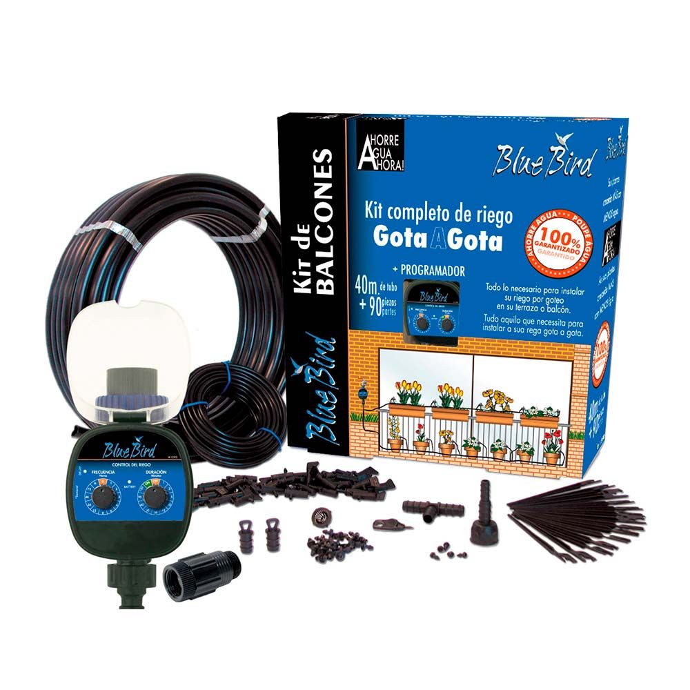 Set riego por goteo con programador 40 m