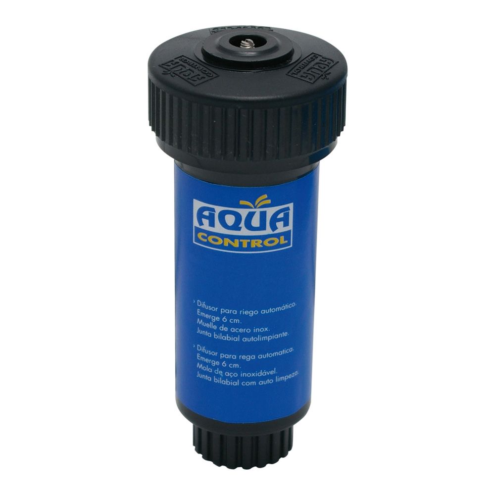 Difusor con tobera, emerge 6 cm, alcance 360° de 2 a 4 m