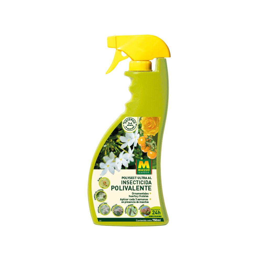 Insecticida polivalente: para plantas ornamentales y huerta, pistola pulverizadora 750 ml