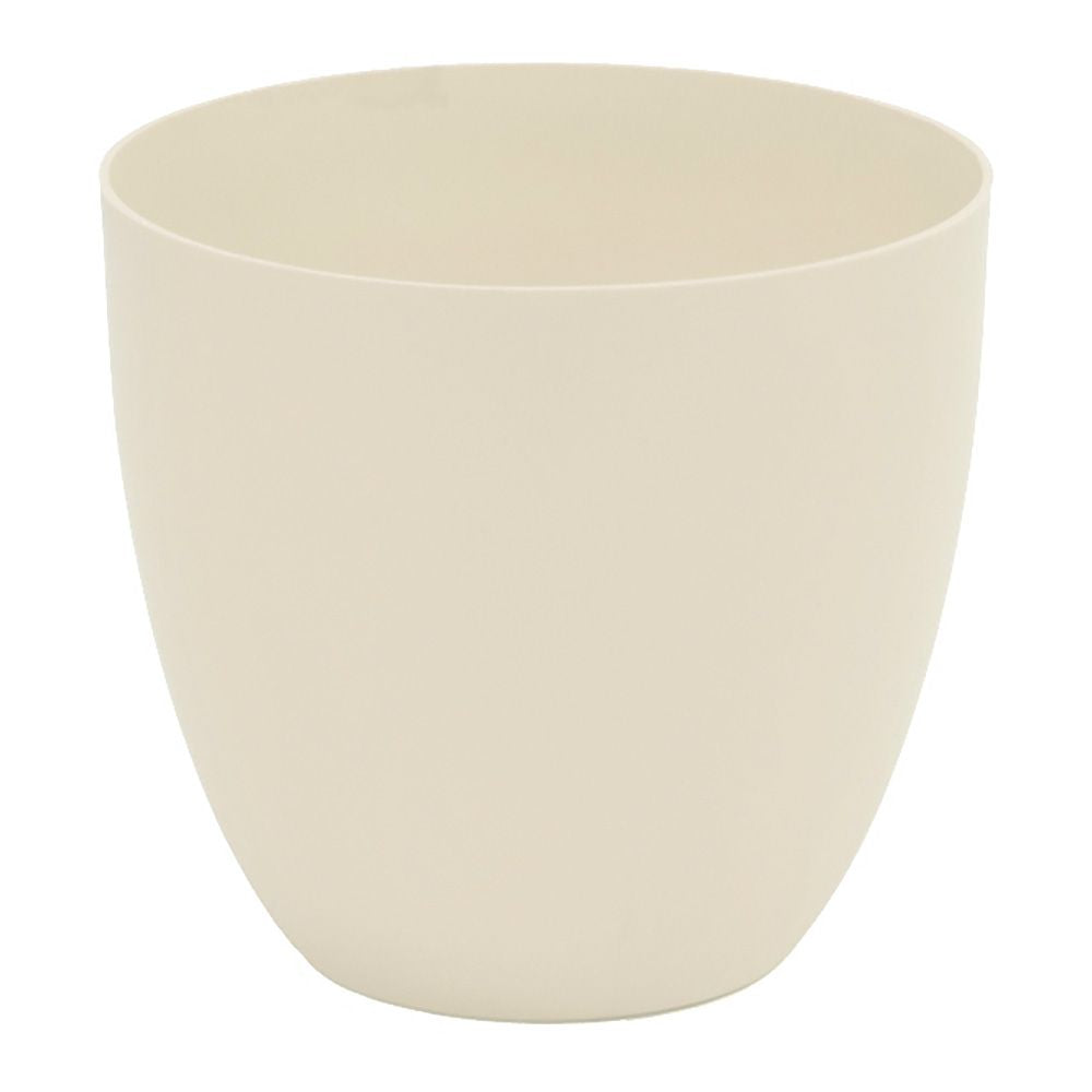 Maceta de inyección modelo cuenco color ecru ø22 cm