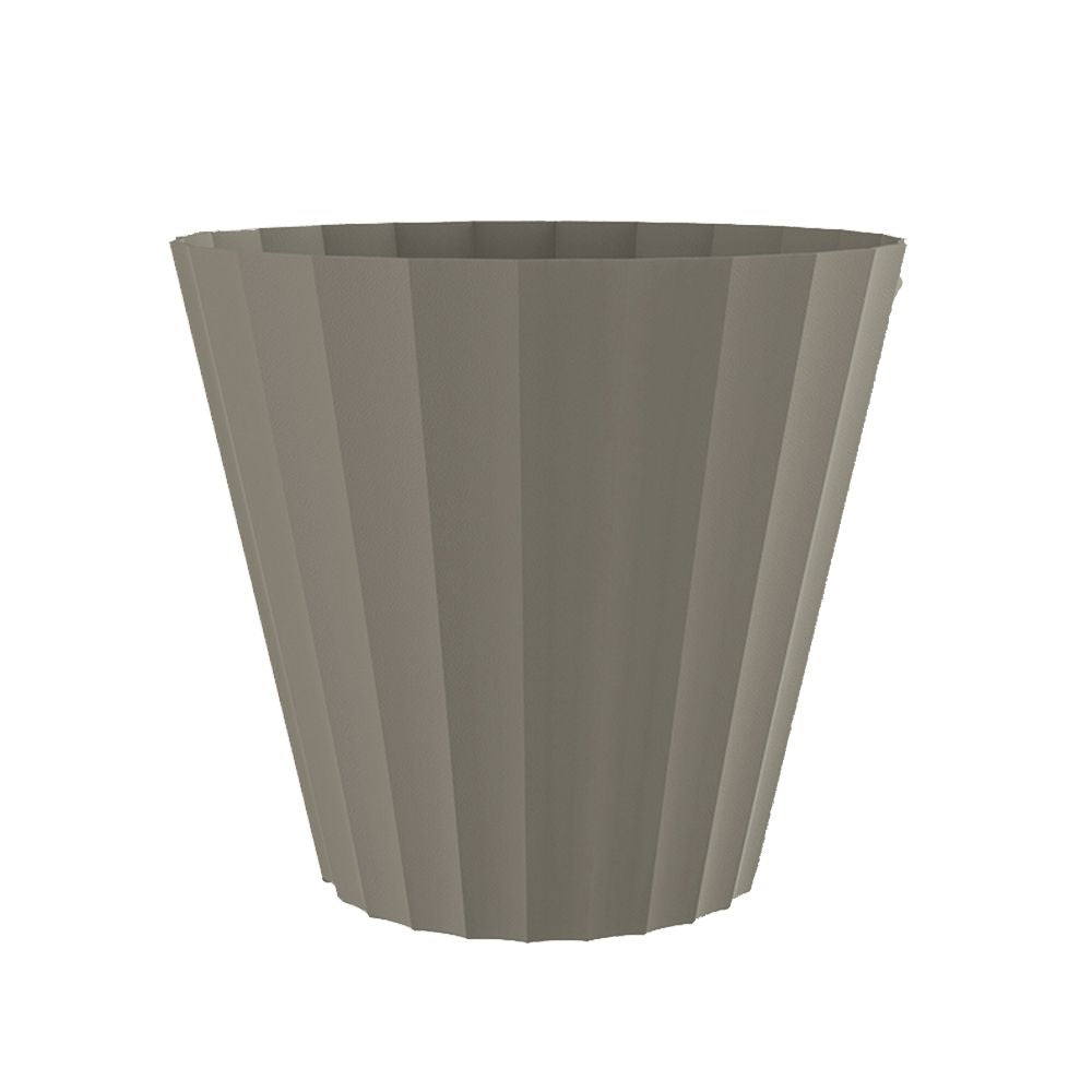 Maceta de inyección modelo doric color taupe ø22 x 20 cm