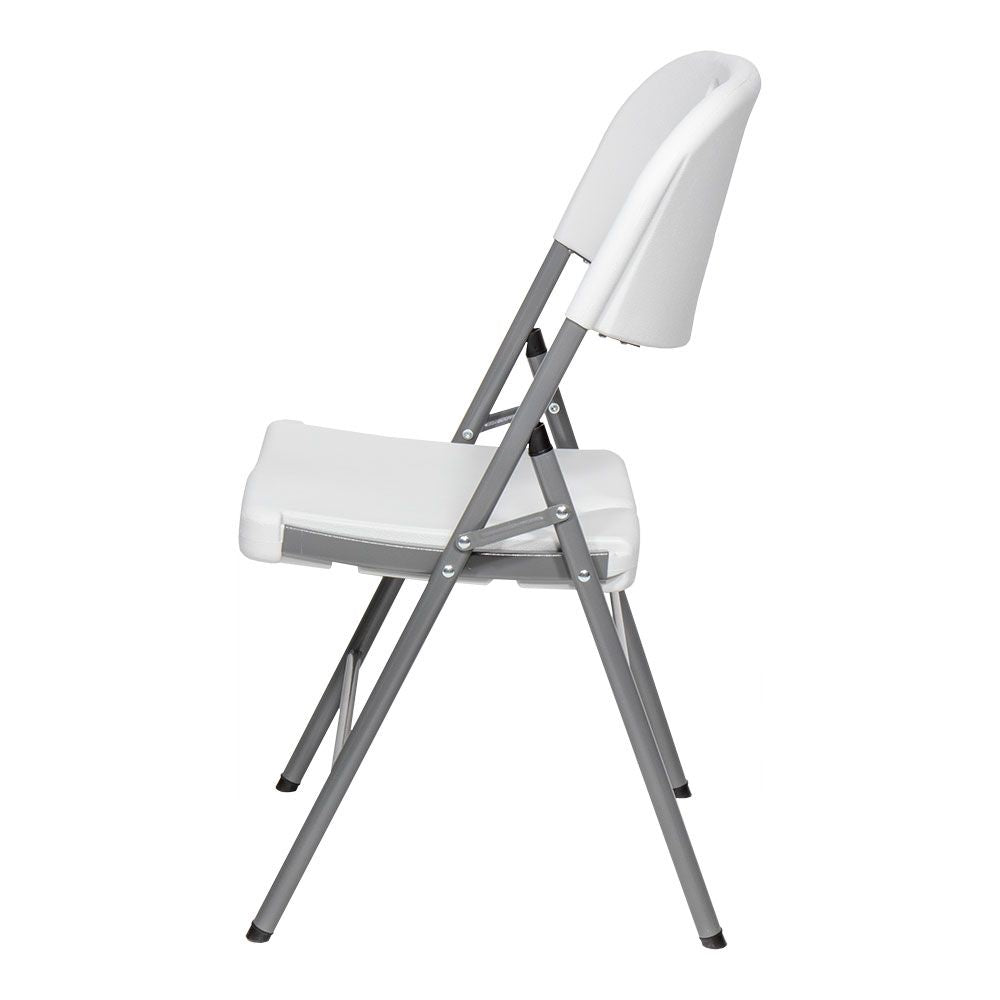 Silla plegable blanca 86,5 x 47 x 54 cm
