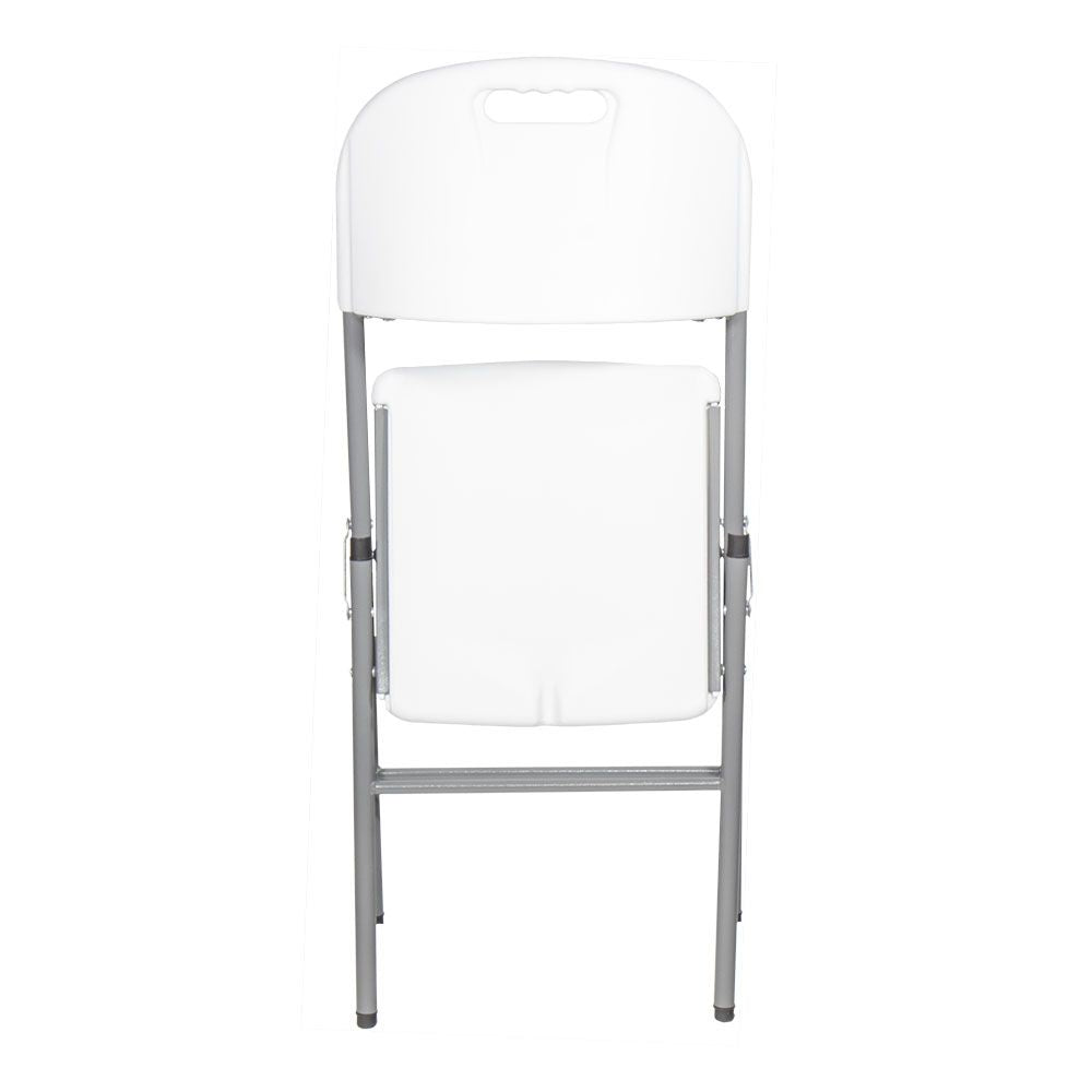 Silla plegable blanca 86,5 x 47 x 54 cm