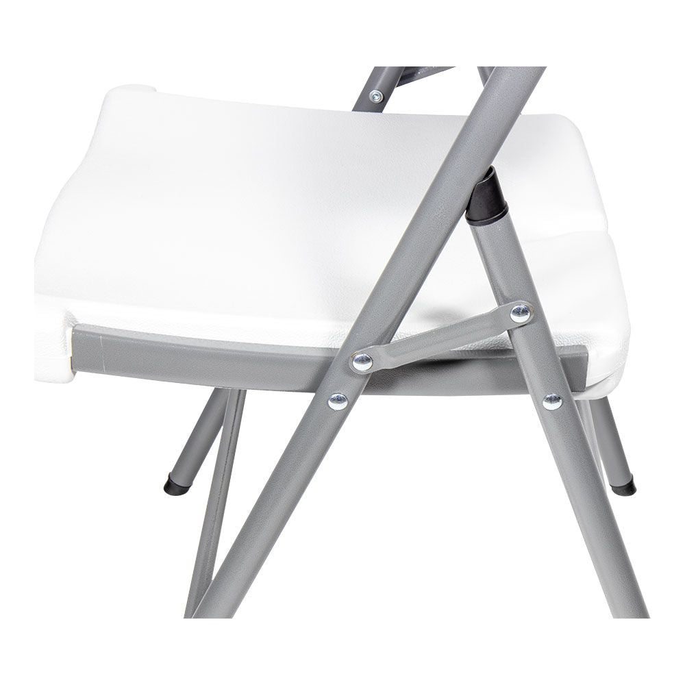 Silla plegable blanca 86,5 x 47 x 54 cm