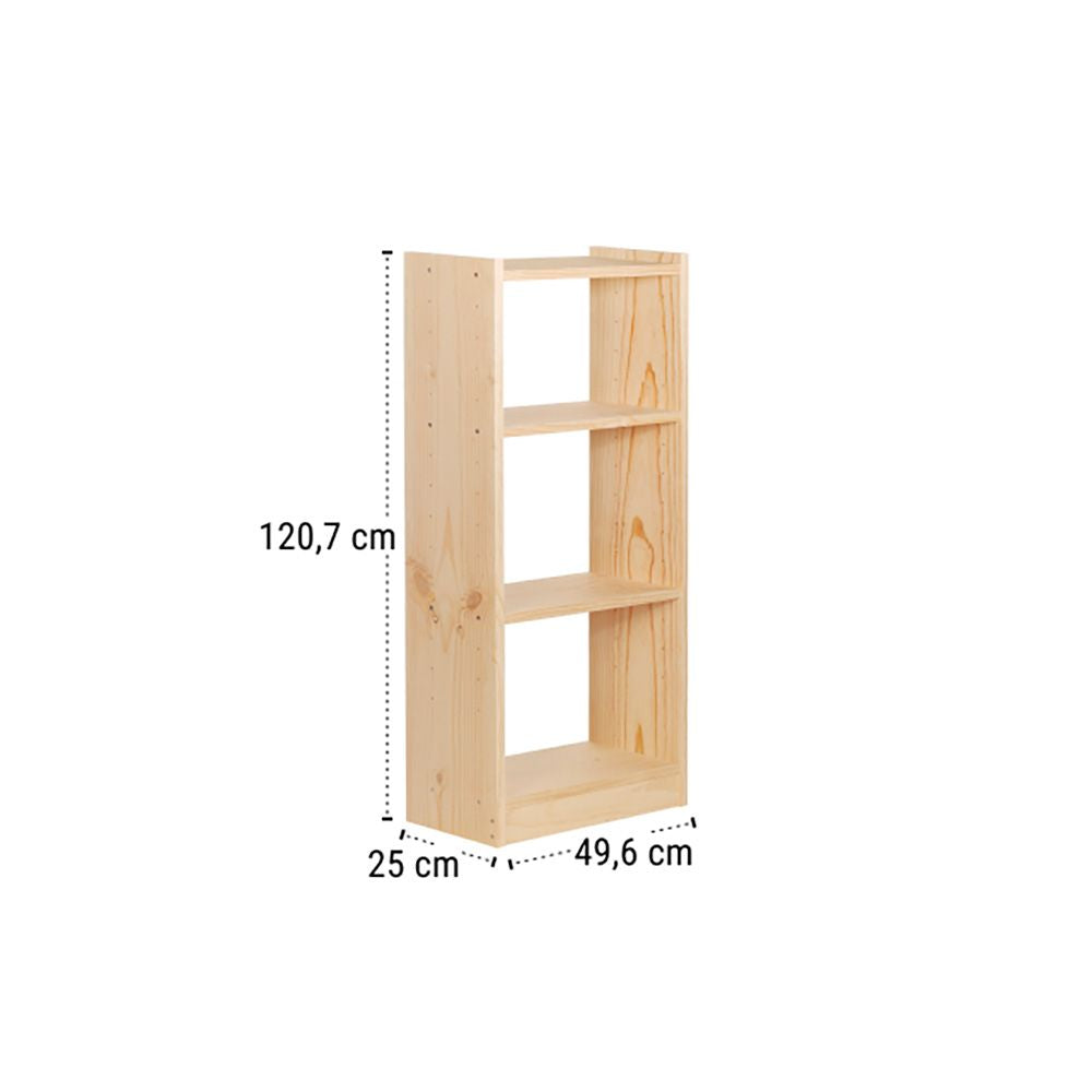 Estanteria gala 4 baldas madera de 49,6 x 25 x 120,7 cm