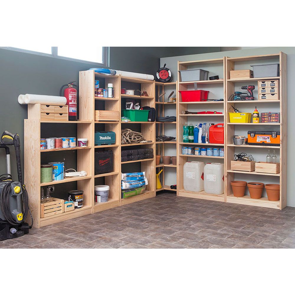 Estanteria gala 4 baldas madera de 79,6 x 25 x 120,7 cm