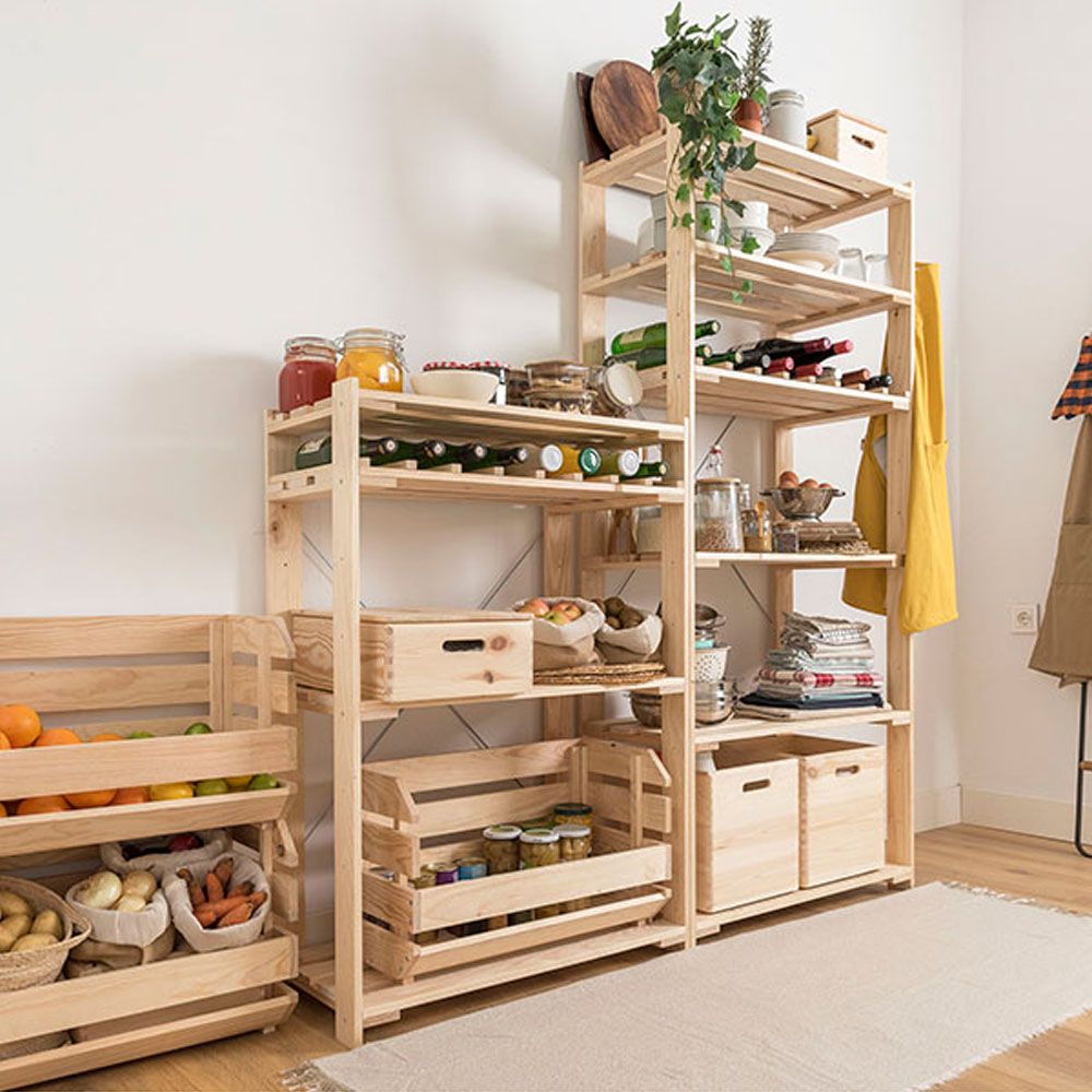 Estanteria alistonada evolution 5 pino macizo 76,5 x 38,5 x 174,5 cm