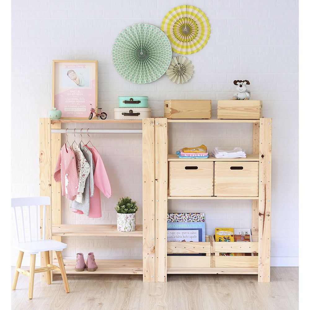 Estanteria alistonada evolution 3 pino macizo 111 x 76,7 x 43 cm