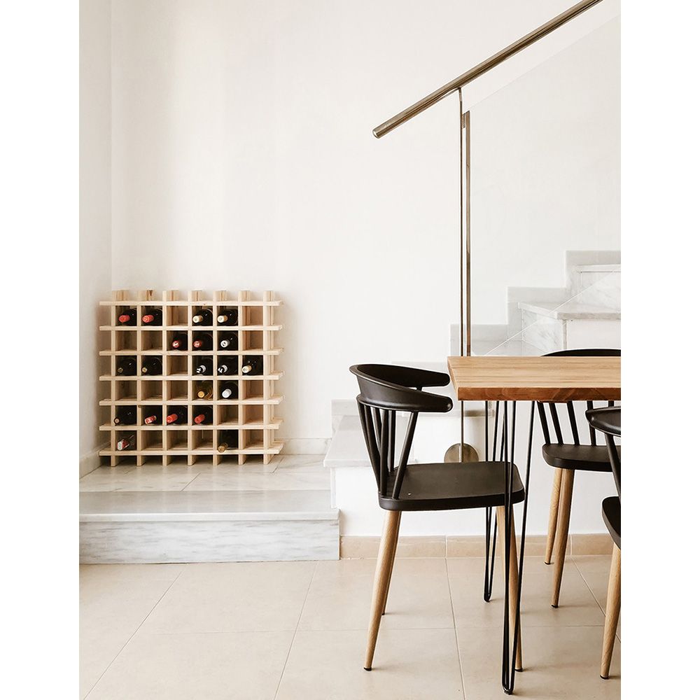 Botellero de pino macizo evolutivo rioja para 36 botellas 75 x 22 x 75 cm