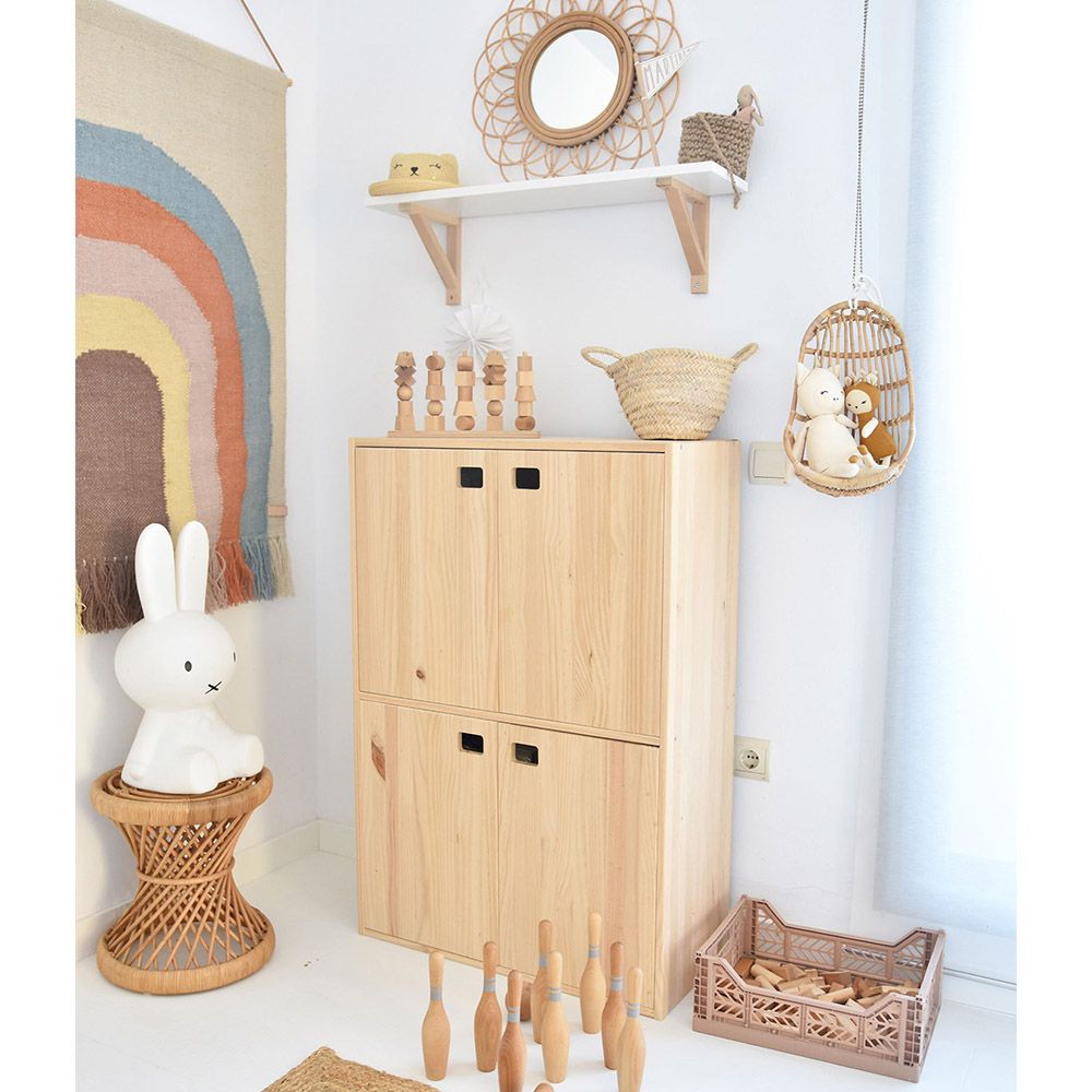 Mueble dinamic 4 puertas pino macizo 105,4 x 70,8 x 33 cm