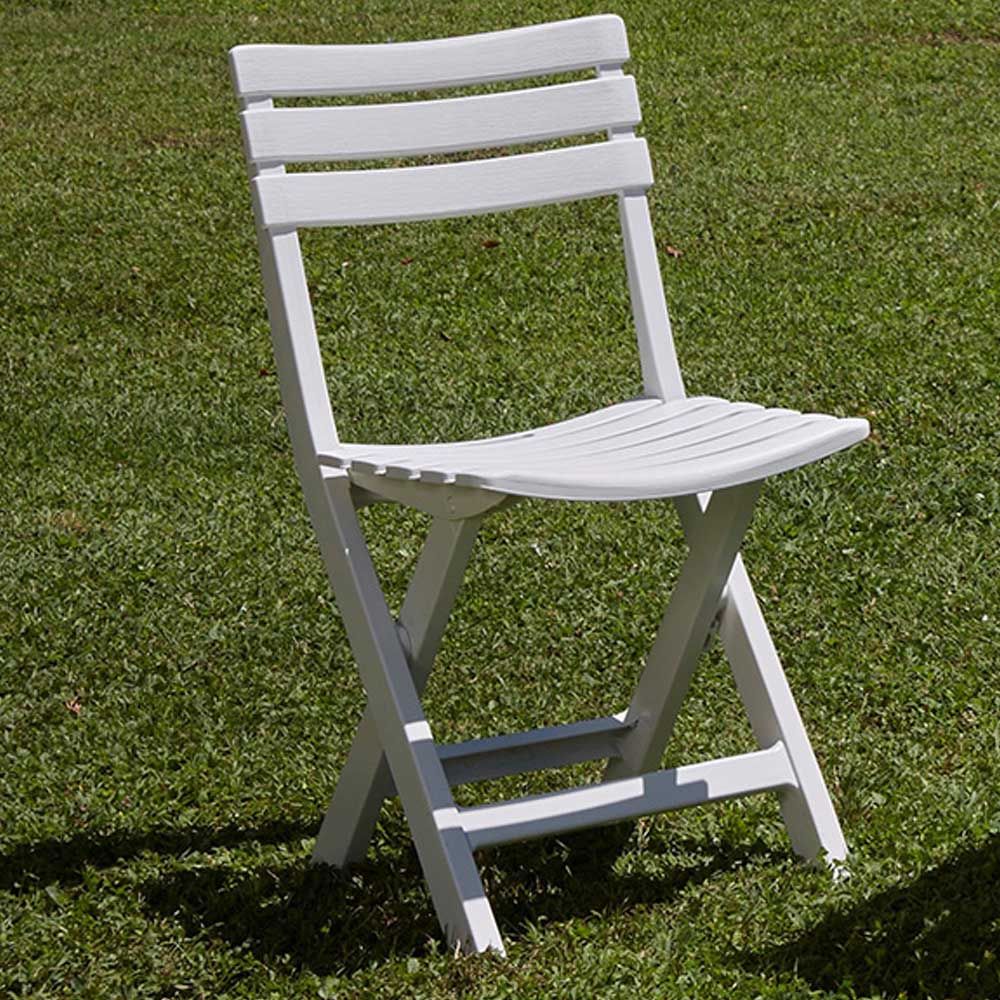 Silla plegable birki color blanco 44 x 41 x 78 cm