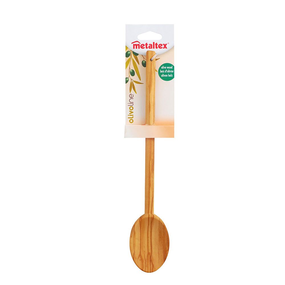 Cuchara oval de madera de olivo 30 cm