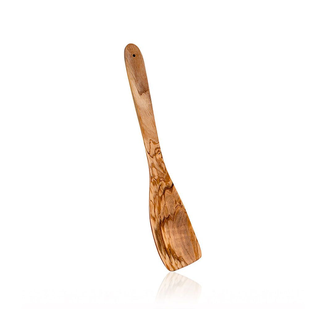 Espátula curvada de madera de olivo 30 cm