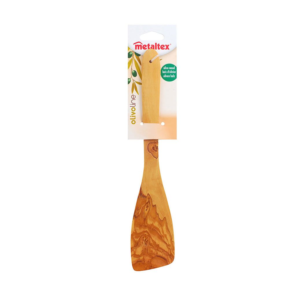 Espátula curvada de madera de olivo 30 cm