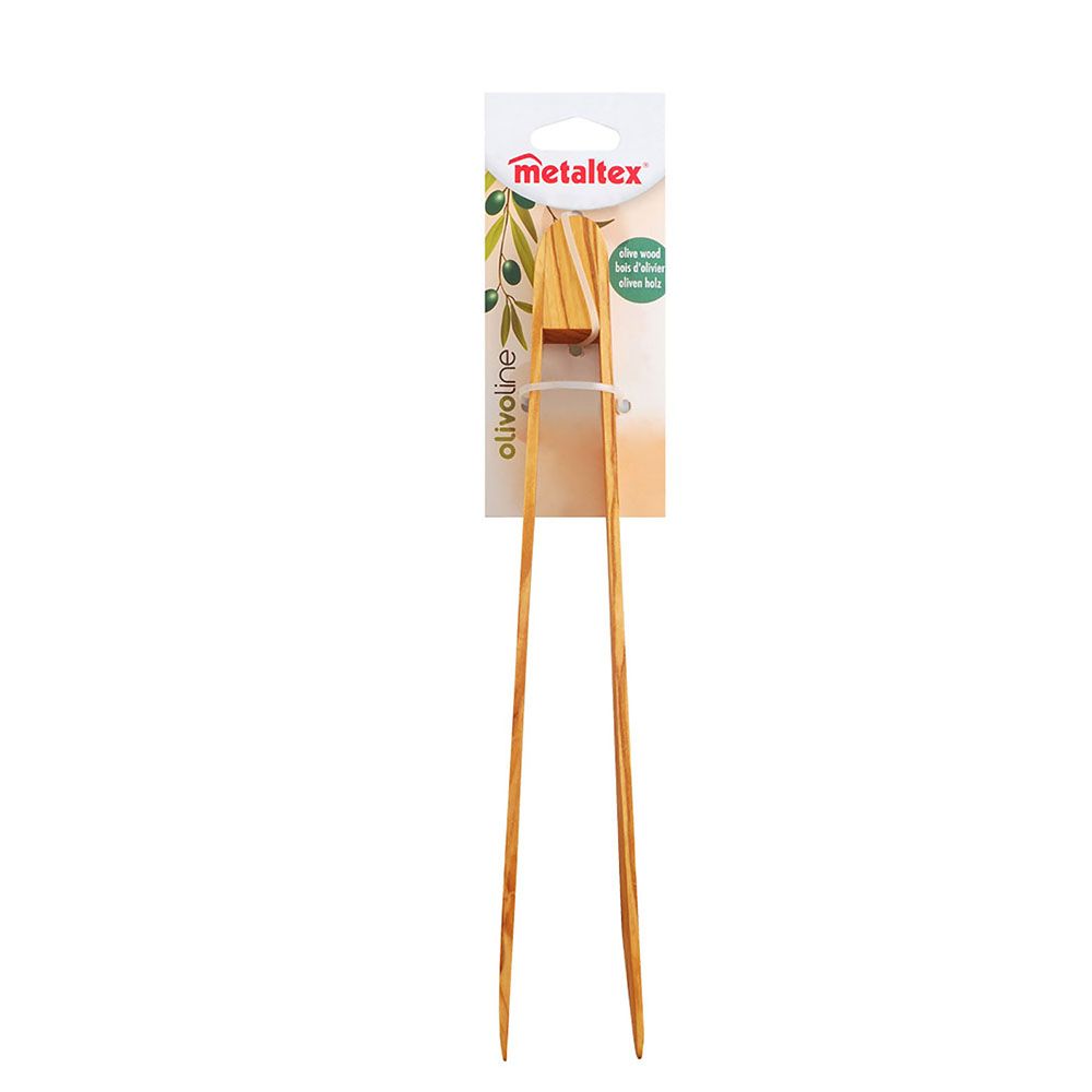 Pinza para servir de madera de olivo 30 cm