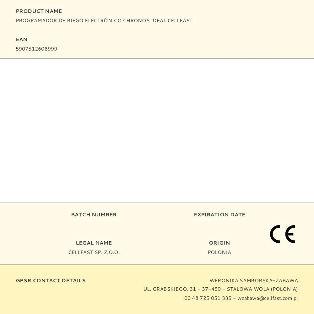 Programador de riego electrónico chronos cellpro