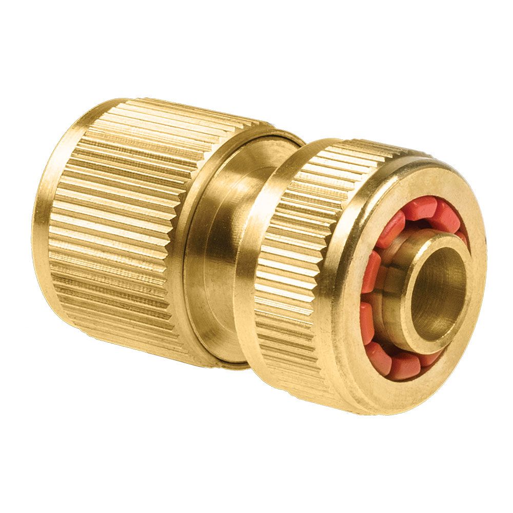 Conector rápido de manguera de latón stop brass 6 bar, ½ pulg - 5/8 pulg, blister