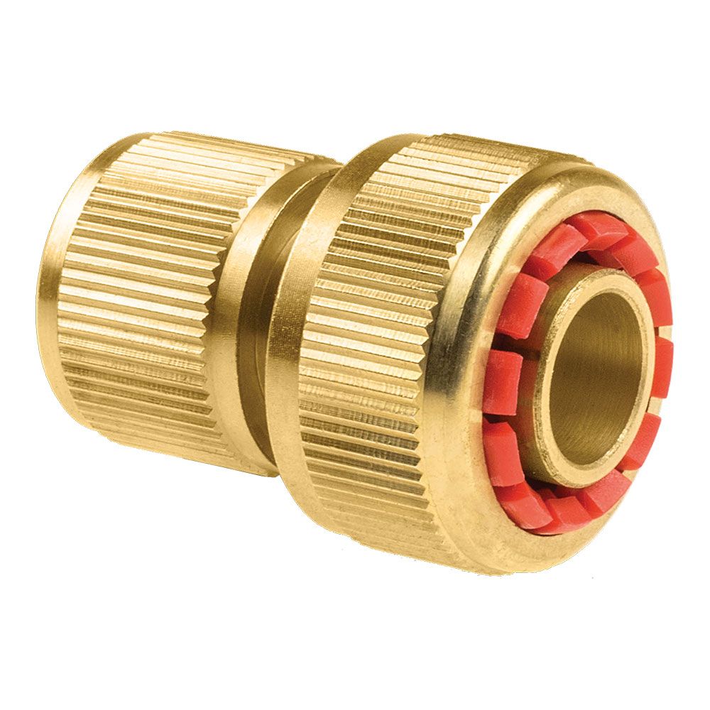 Conector rápido de manguera de latón stop brass 6 bar, ¾ pulg, blister
