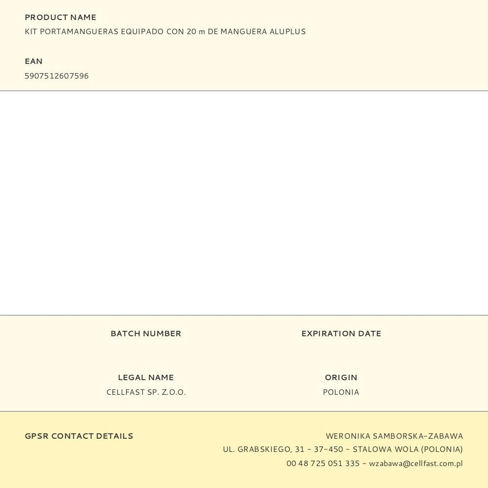 Carro aluplus cellpro con manguera 20 m