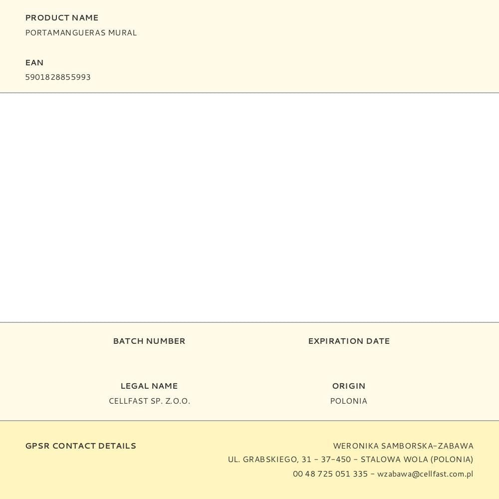 Portamangueras mural 24,3 x 16,2 x 15,5 cm