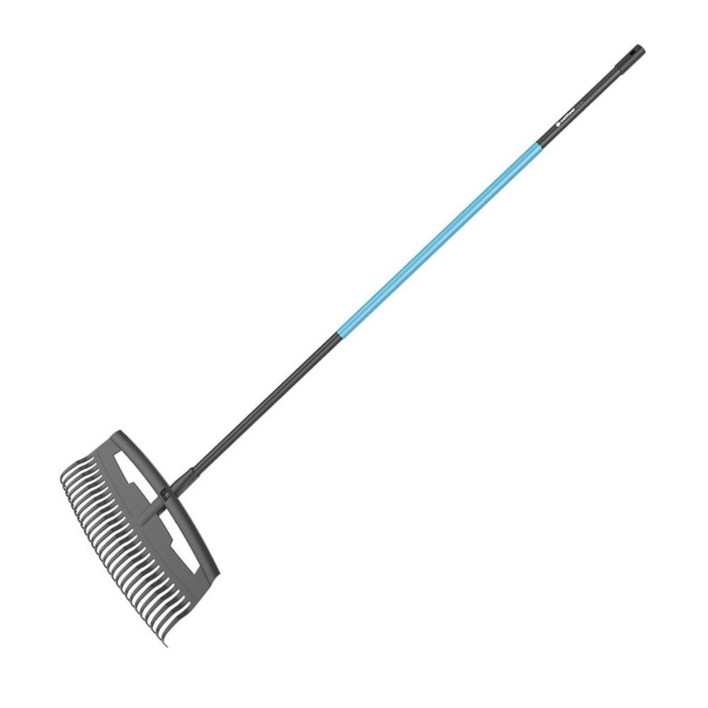 Rastrillo grande para hojas ideal pro con 26 puas 52 x 180 cm