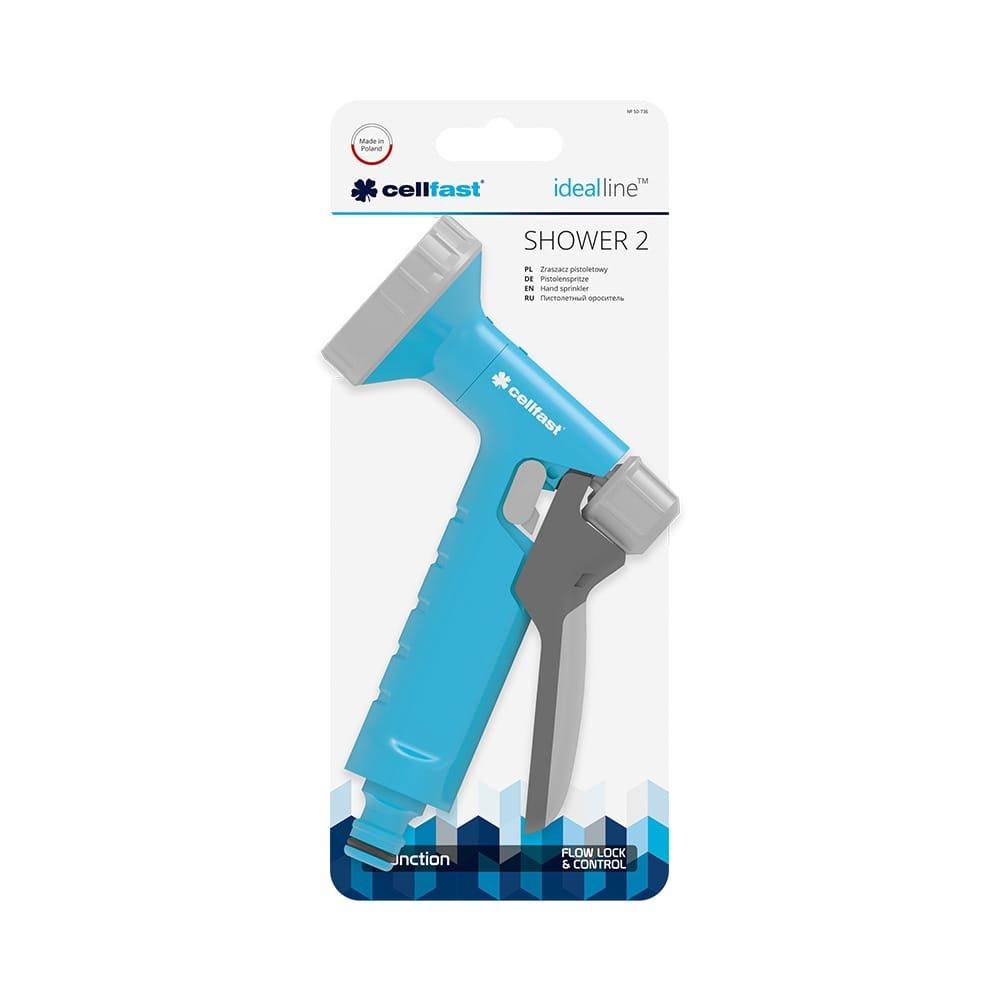Pistola de riego shower 2 cellpro 6 bar, 1 función, blister