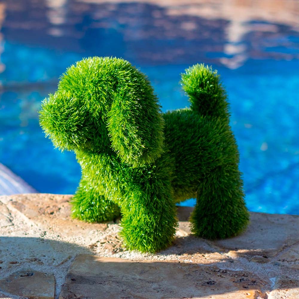 Figura de césped perro, 23 x 35 x 33 cm