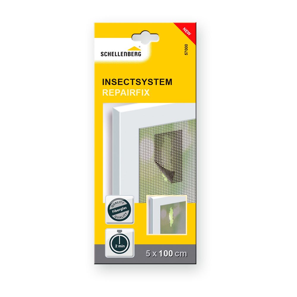 Parche adhesivo de fibra de vidrio para mosquitera, antracita, 5 x 100 cm